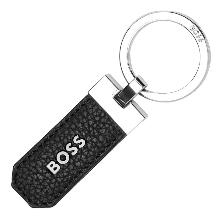 Porte-clés Hugo Boss Classic noir granulé HAK416A