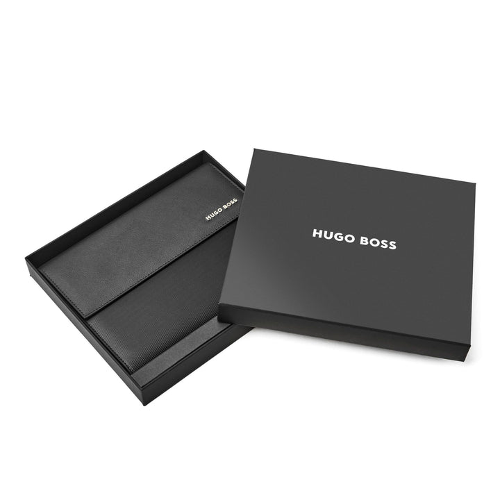 Hugo Boss A5 Pinstripe Folder Black HDM210A