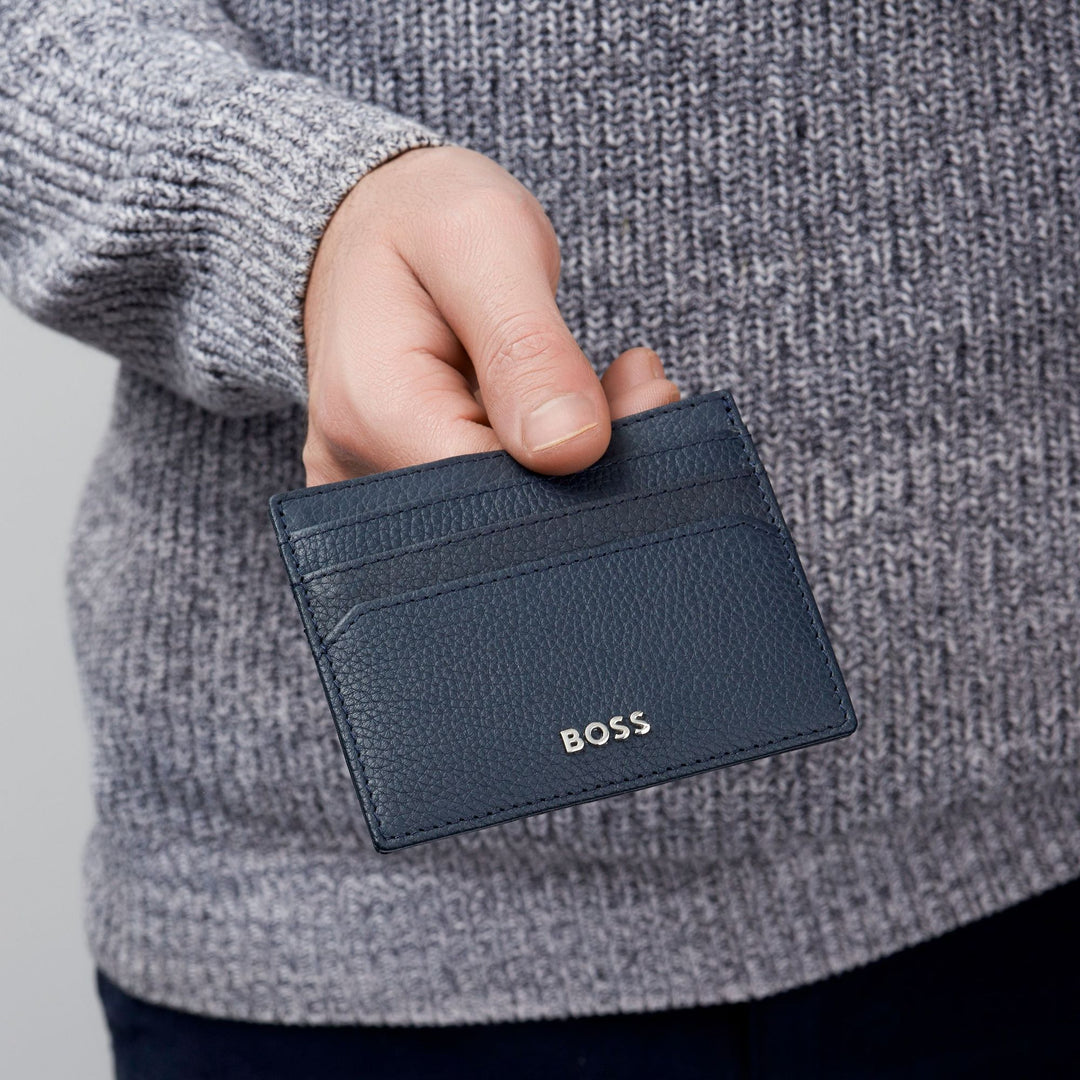 Tarjetero Hugo Boss Classic Grained Navy HLC416N