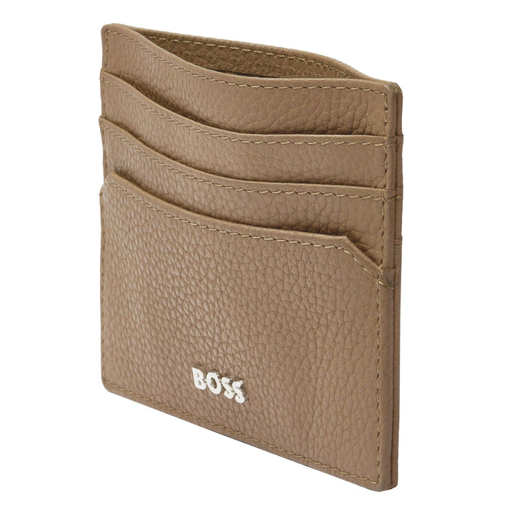 Hugo Boss klassischer Kartenhalter Granat Kamel HLC416X