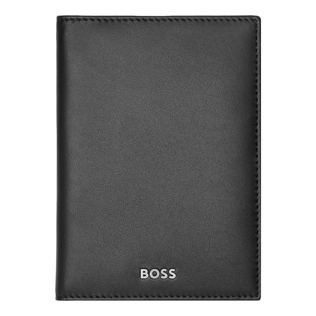 Hugo Boss Classic Smooth Klappkartenhalter Schwarz HLE403A