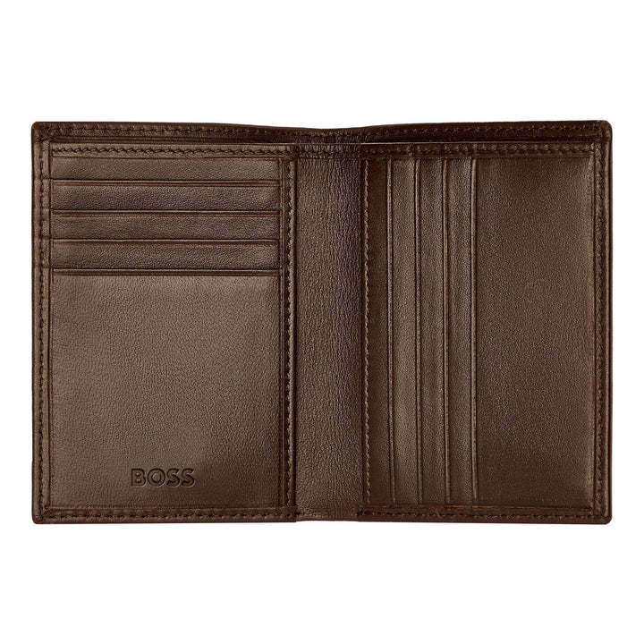 Hugo Boss Classic Smooth Brown Klappkartenhalter HLE403Y