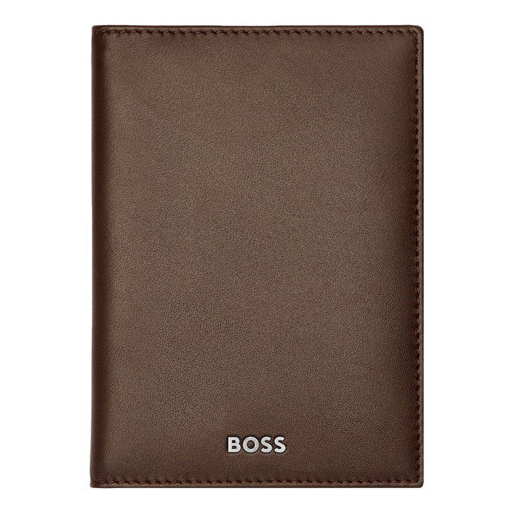 Hugo Boss Classic Smooth Brown Klappkartenhalter HLE403Y