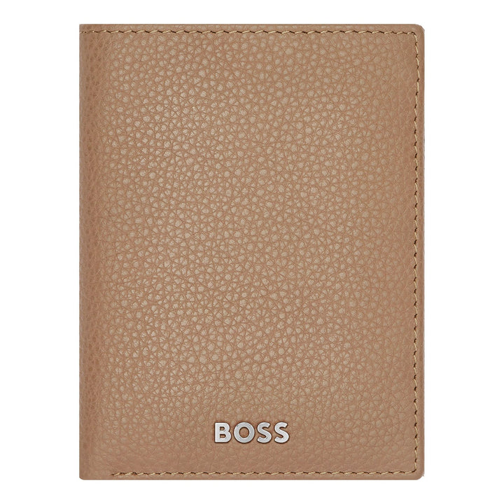 Hugo Boss Classic Grained Camel Folding Card Holder HLE416X