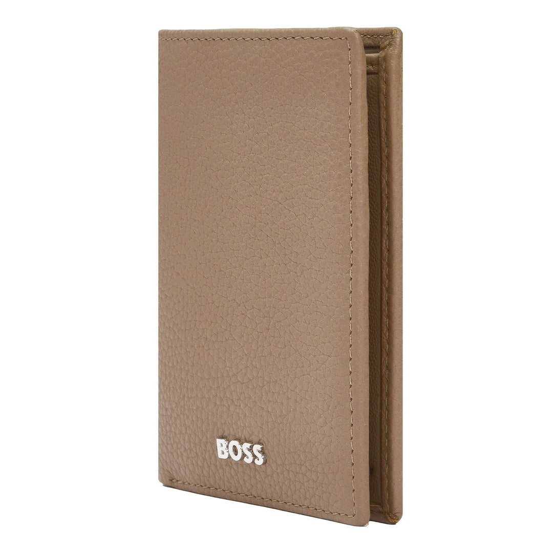 Hugo Boss Classic Grained Camel Folding Card Holder HLE416X