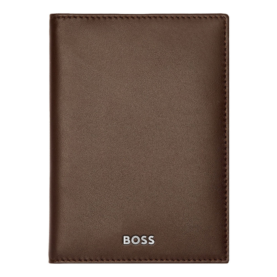 Hugo Boss Trifold-Kartenhalter Classic glatt braun HLF403Y