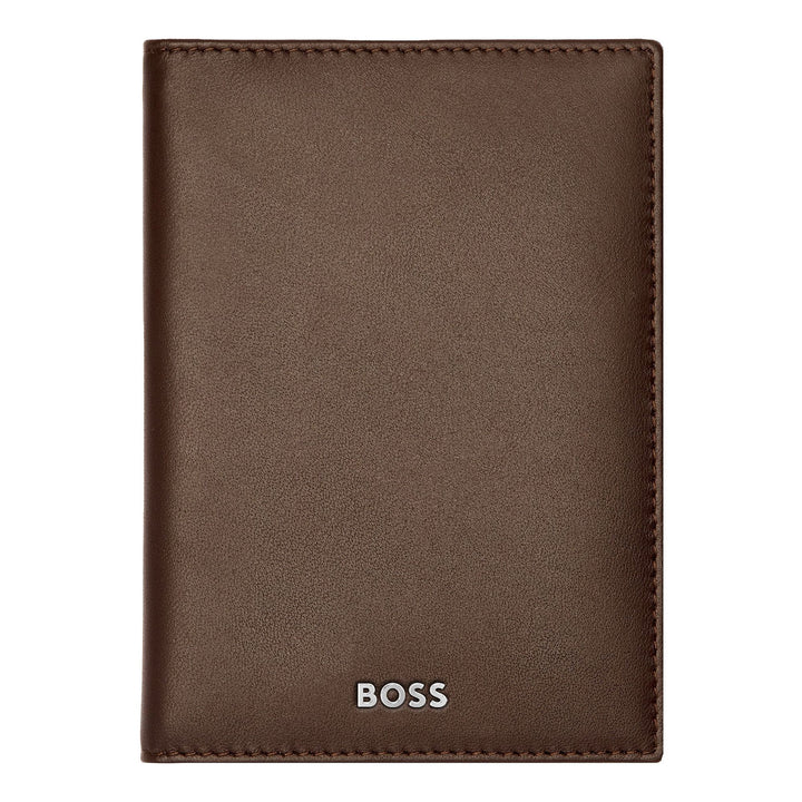 Hugo Boss Trifold-Kartenhalter Classic glatt braun HLF403Y