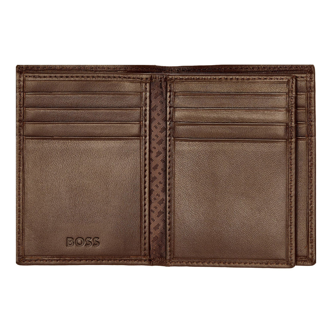 Hugo Boss Trifold-Kartenhalter Classic glatt braun HLF403Y