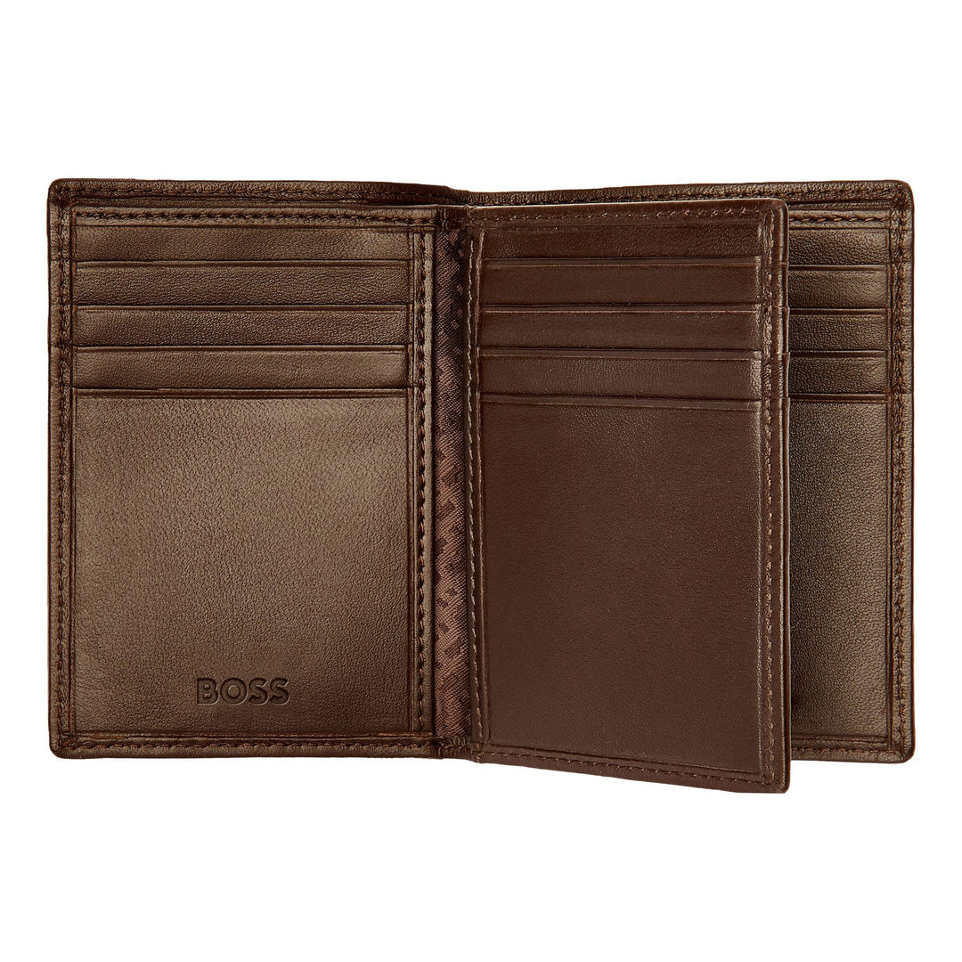 Hugo Boss Trifold-Kartenhalter Classic glatt braun HLF403Y