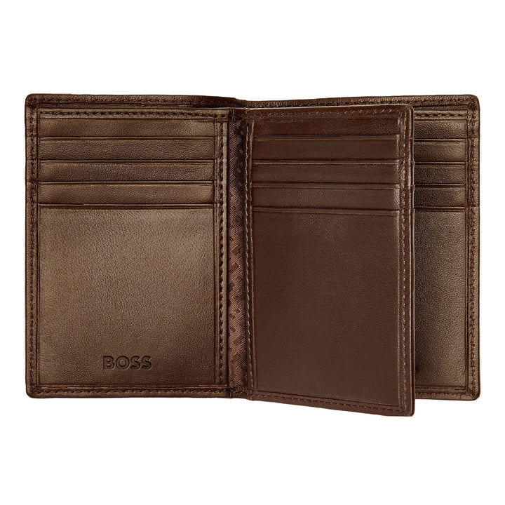 Hugo Boss Trifold-Kartenhalter Classic glatt braun HLF403Y