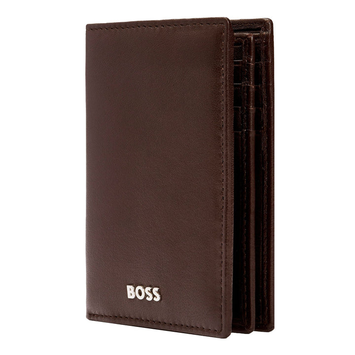 Hugo Boss Trifold-Kartenhalter Classic glatt braun HLF403Y