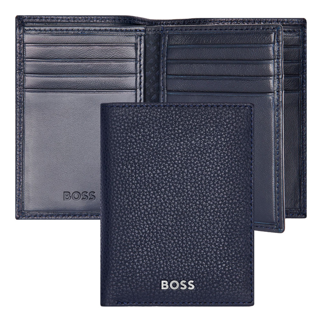 Tarjetero Hugo Boss Trifold Classic Grained Navy HLF416N