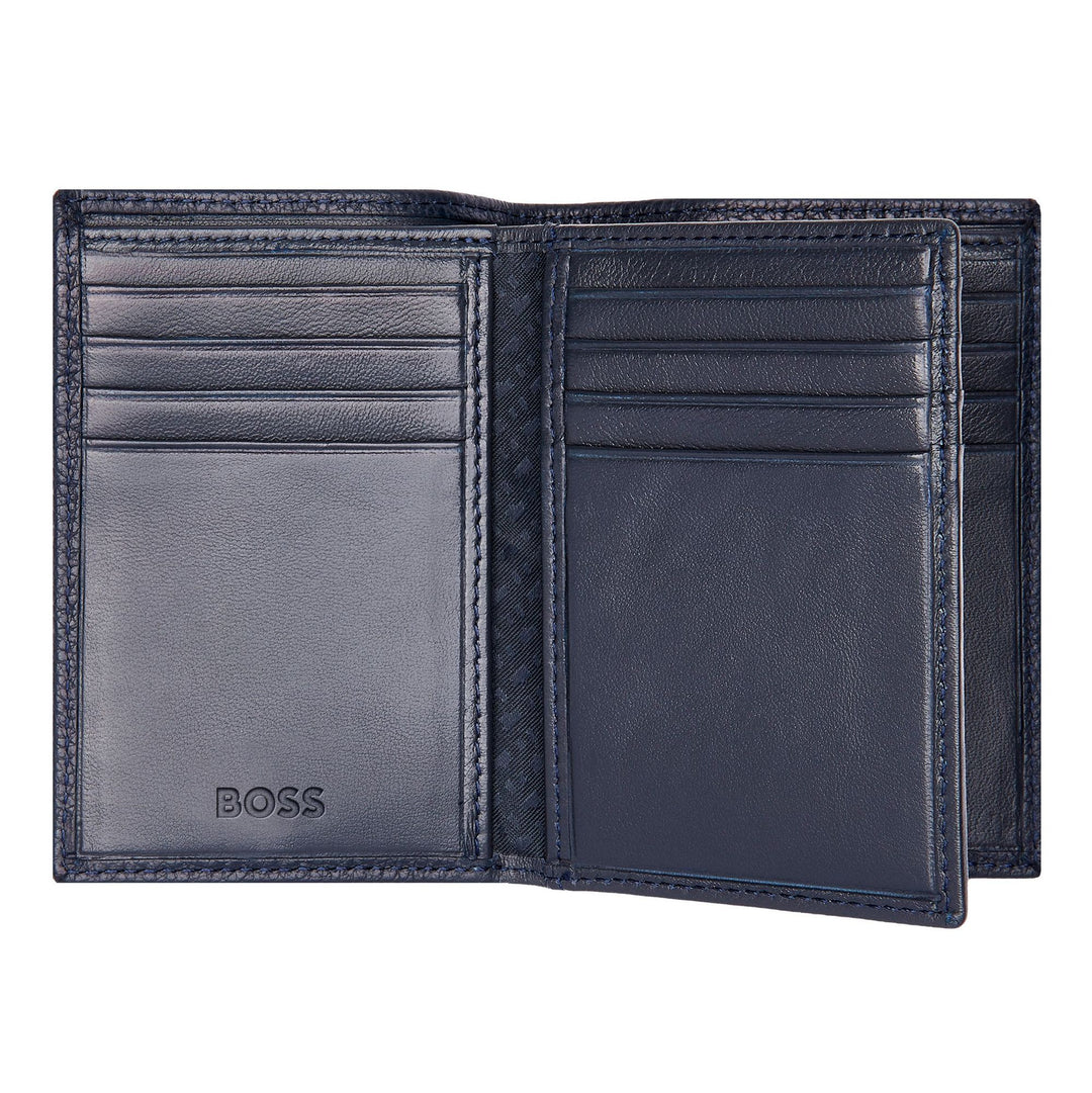 Tarjetero Hugo Boss Trifold Classic Grained Navy HLF416N