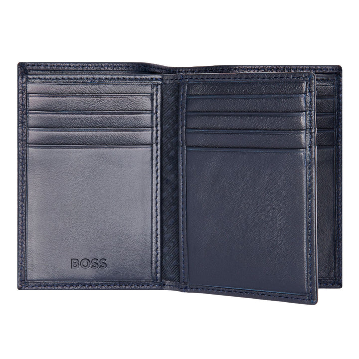 Tarjetero Hugo Boss Trifold Classic Grained Navy HLF416N