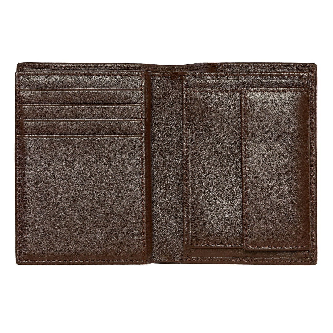 Hugo Boss Porte-cartes avec rabat et poche pour argent Classic Smooth Brown HLG403Y