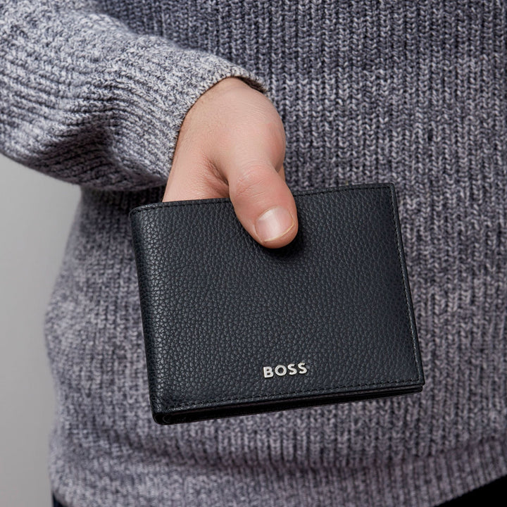 Portefeuille Hugo Boss Classic granulé noir HLM416A