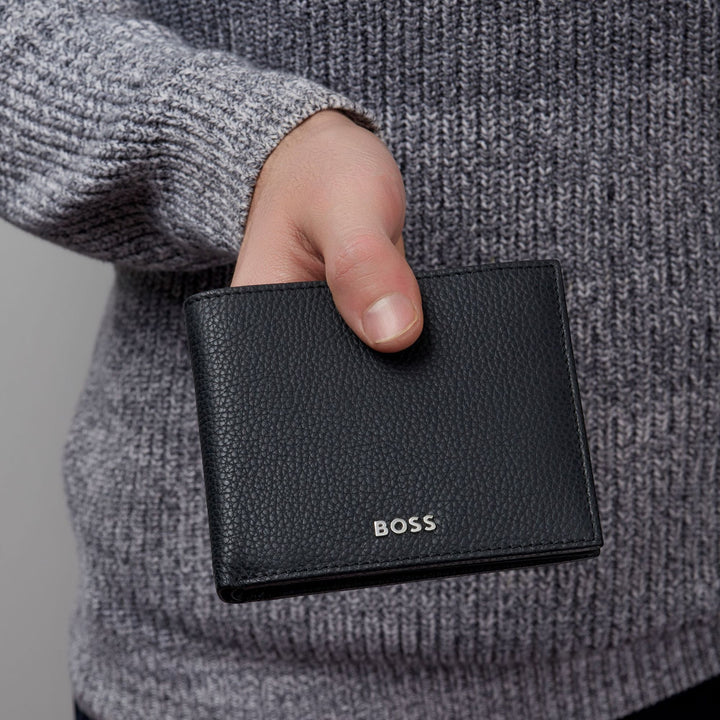 Hugo Boss Classic Grained Black Flap Money Wallet HLN416A