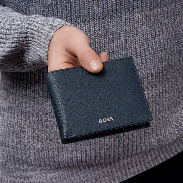 Hugo Boss Classic Flap Wallet Grained Navy HLN416N