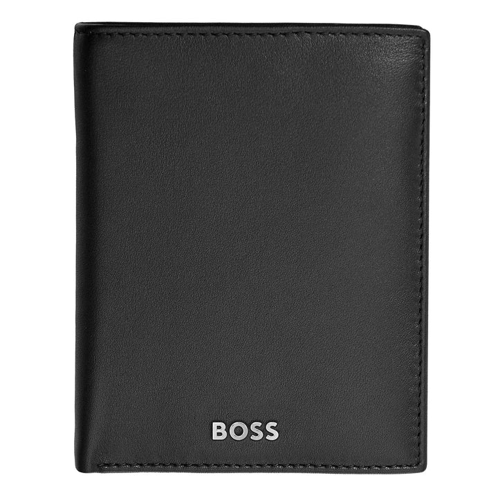 Hugo Boss Portefeuille vertical à rabat Classic Smooth Noir HLO403A