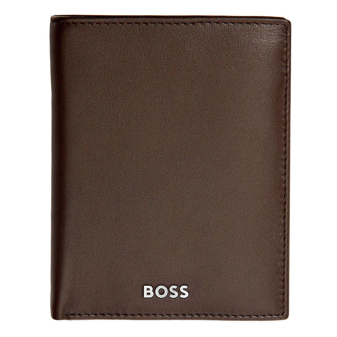 Hugo Boss Portefeuille vertical à rabat Classic Smooth Brown HLO403Y
