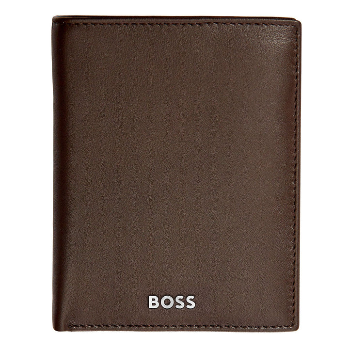 Hugo Boss Portefeuille vertical à rabat Classic Smooth Brown HLO403Y