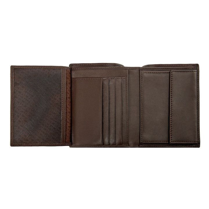 Hugo Boss Portefeuille vertical à rabat Classic Smooth Brown HLO403Y
