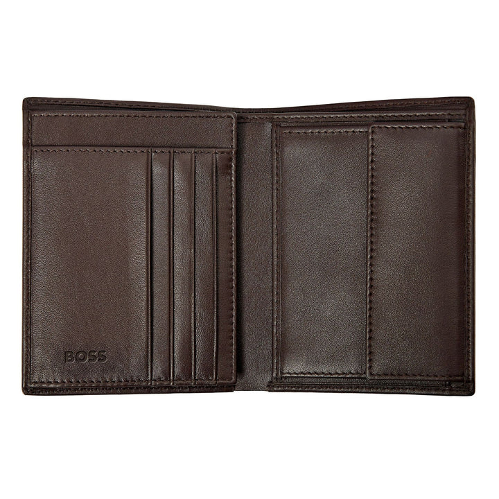 Hugo Boss Portefeuille vertical à rabat Classic Smooth Brown HLO403Y