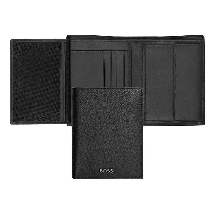 Hugo Boss Cartera Money con solapa vertical Classic Granulado Negro HLO416A