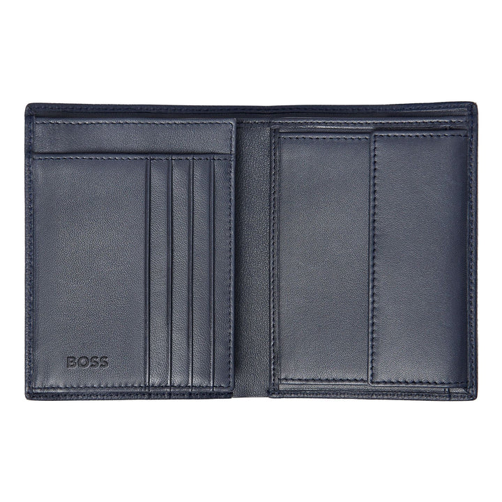 Hugo Boss Portefeuille vertical à rabat Classic Granulated Navy HLO416N