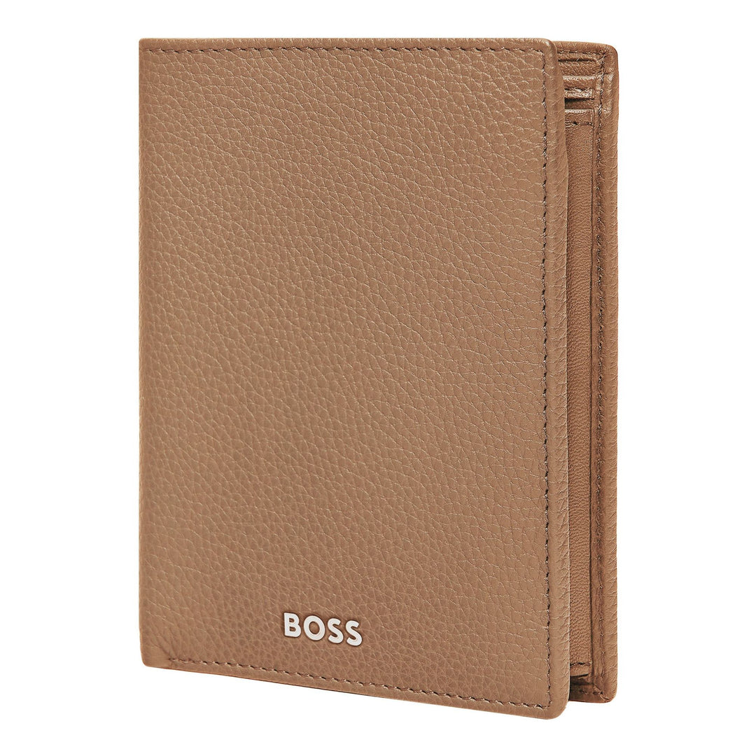 Hugo Boss Portafoglio verticale con patta Classic Granulato Cammello HLO416X