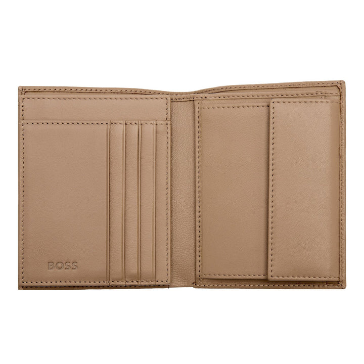 Hugo Boss Portafoglio verticale con patta Classic Granulato Cammello HLO416X