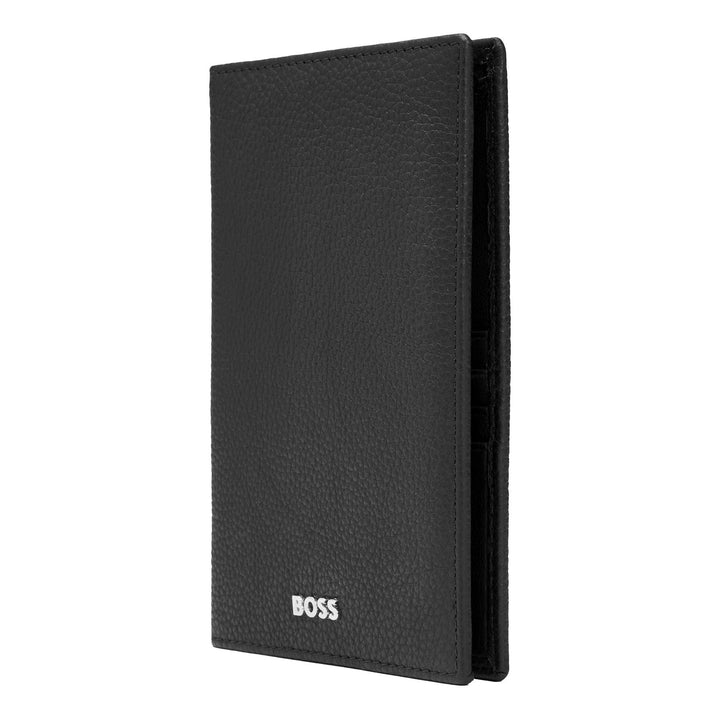 Hugo Boss Reisepasshülle Klassisch genarbtes Schwarz HLP416A
