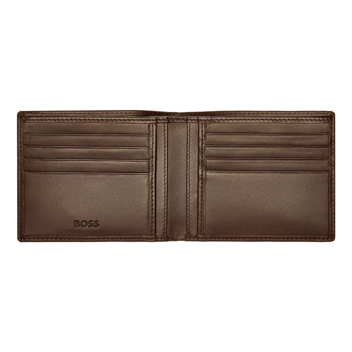 Hugo Boss Portefeuille marron lisse classique HLW403Y