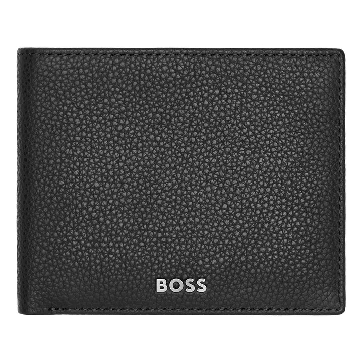 Portefeuille à rabat classique Hugo Boss Noir granulé HLY416A