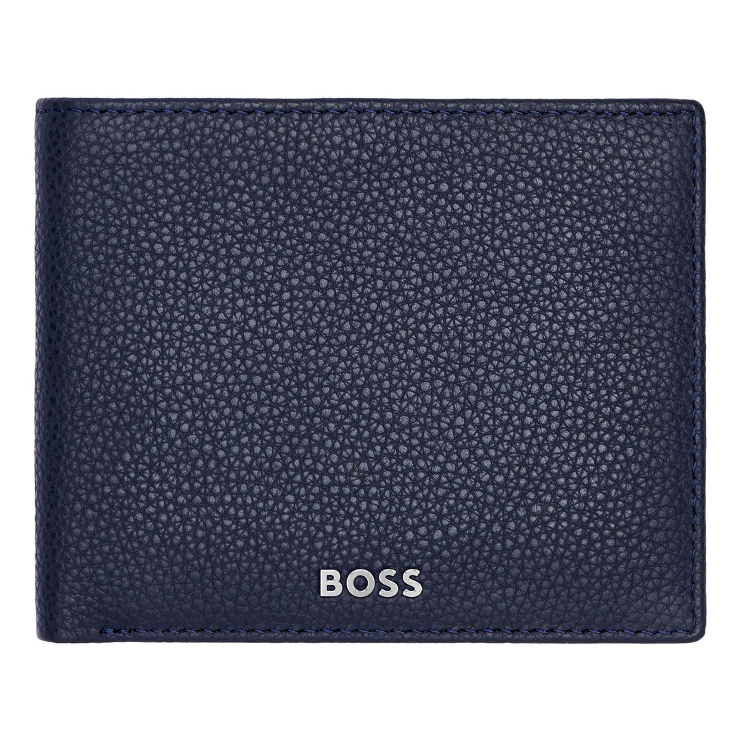 Hugo Boss Classic Flap Wallet Genarbt Navy HLY416N