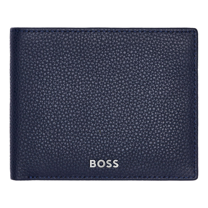Hugo Boss Classic Flap Wallet Genarbt Navy HLY416N