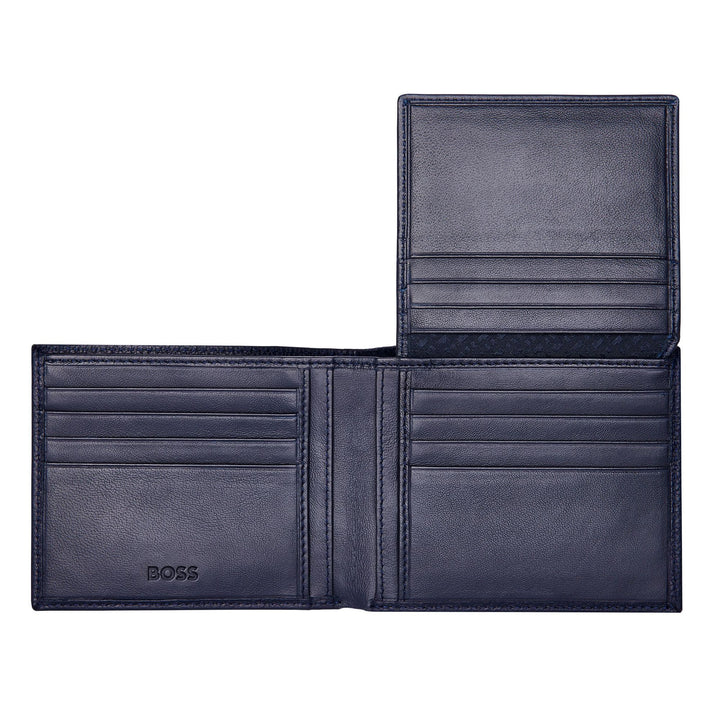 Hugo Boss Classic Flap Wallet Genarbt Navy HLY416N