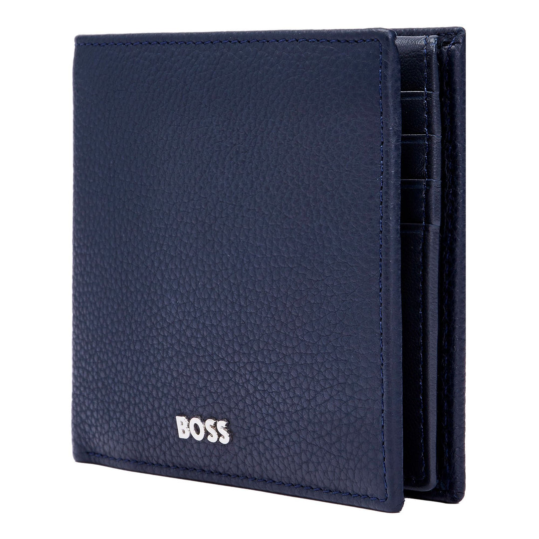 Hugo Boss Classic Flap Wallet Genarbt Navy HLY416N