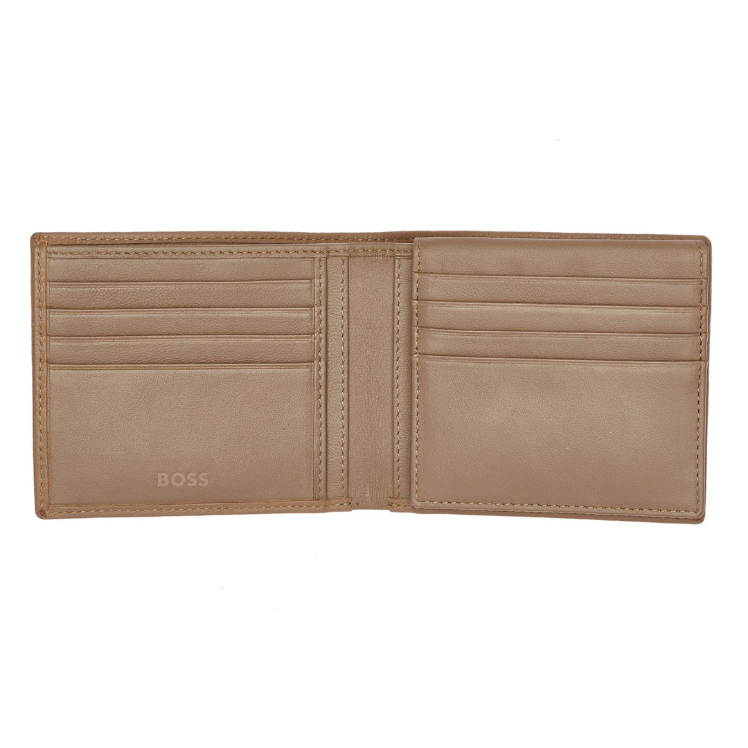 Hugo Boss Classic Flap Wallet Granuliertes Kamel HLY416X