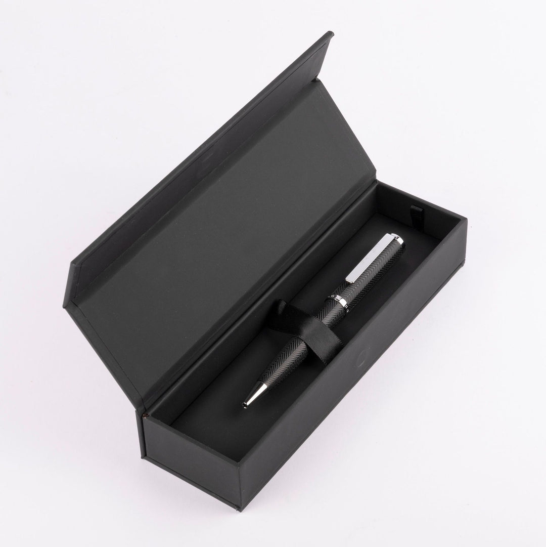 Hugo Boss Penna a sfera Formation Herringbone Chrome HSI1064B