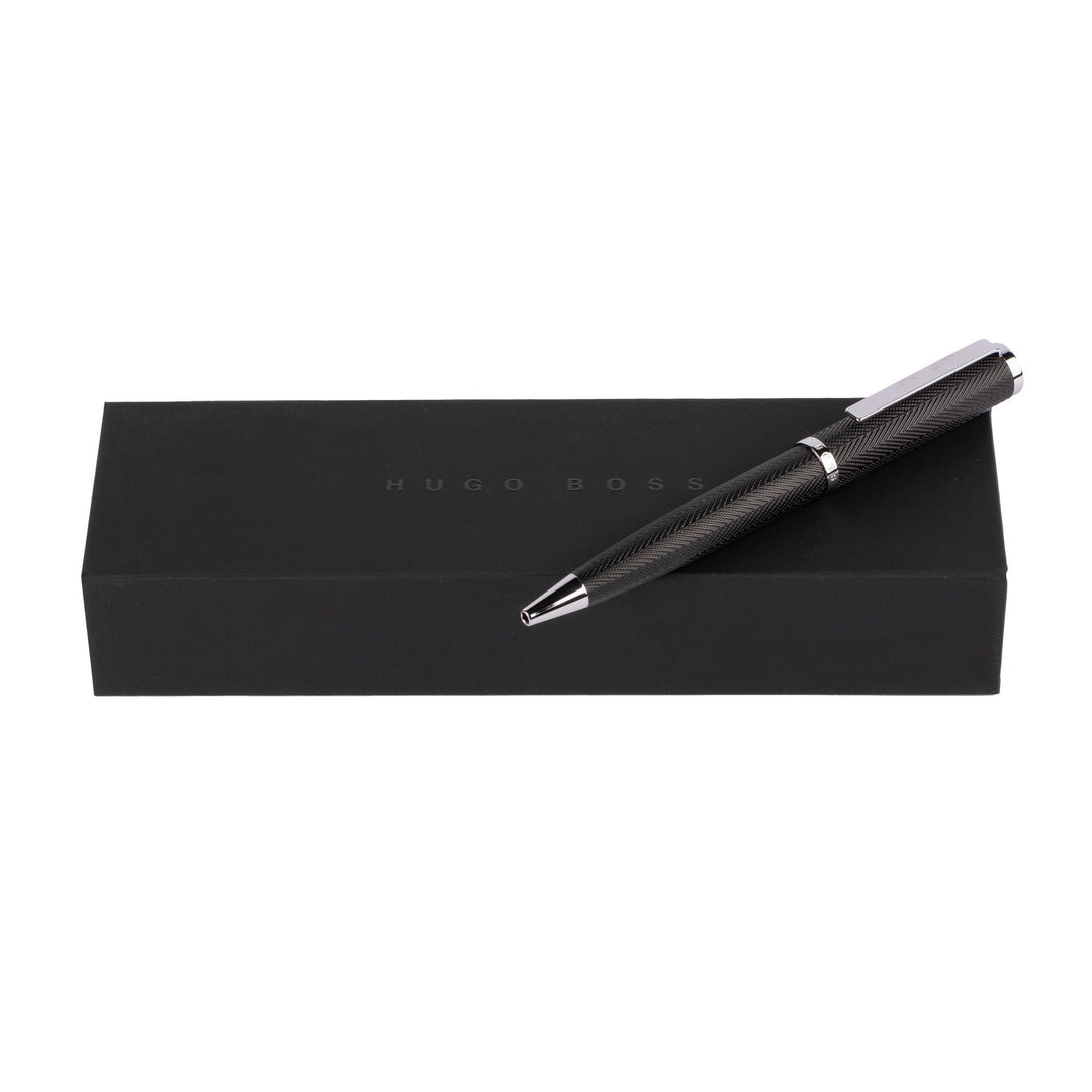 Hugo Boss Penna a sfera Formation Herringbone Chrome HSI1064B