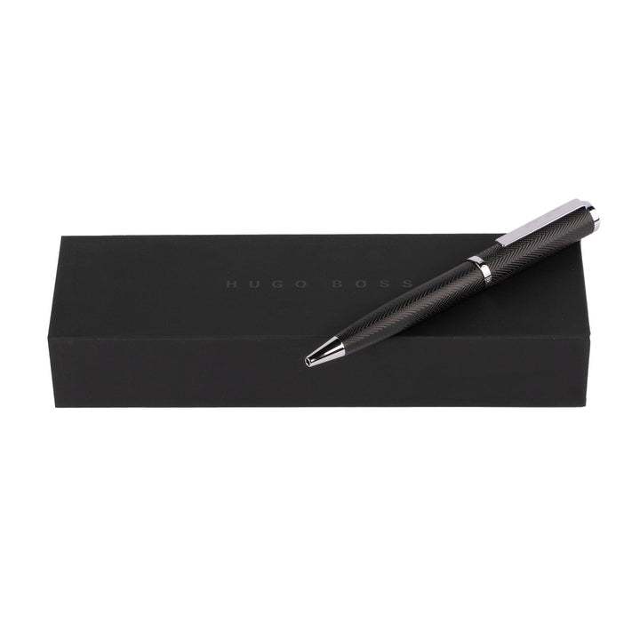 Hugo Boss Penna a sfera Formation Herringbone Chrome HSI1064B