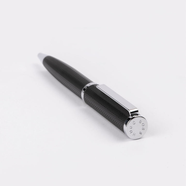 Hugo Boss Penna a sfera Formation Herringbone Chrome HSI1064B