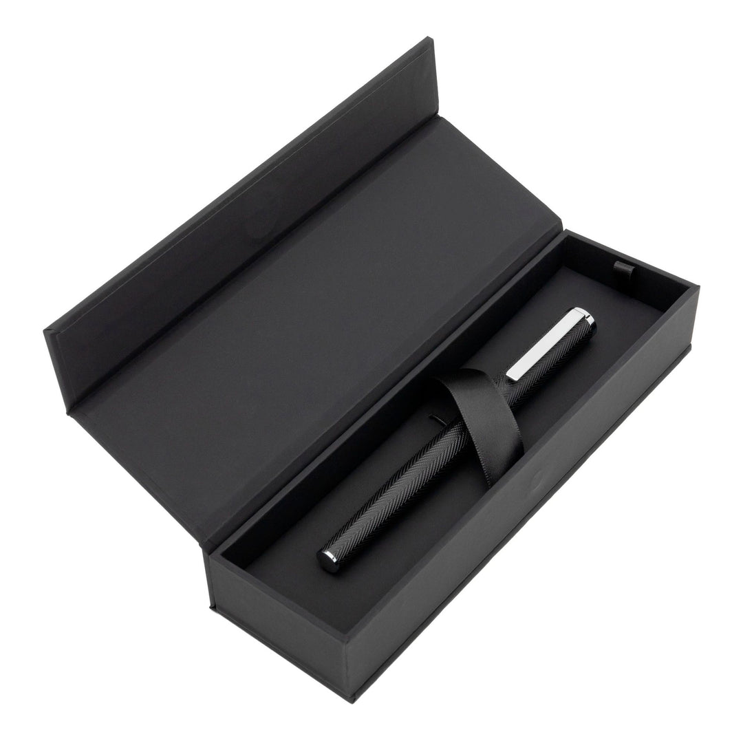 Hugo Boss Formation Herringbone Chrome Ballpoint Pen HSI1065B