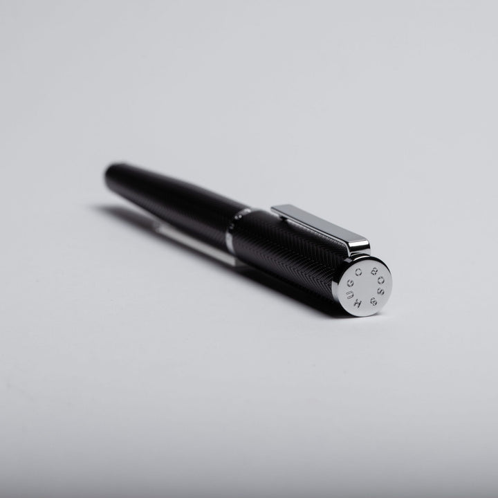 Hugo Boss Formation Herringbone Chrome Ballpoint Pen HSI1065B