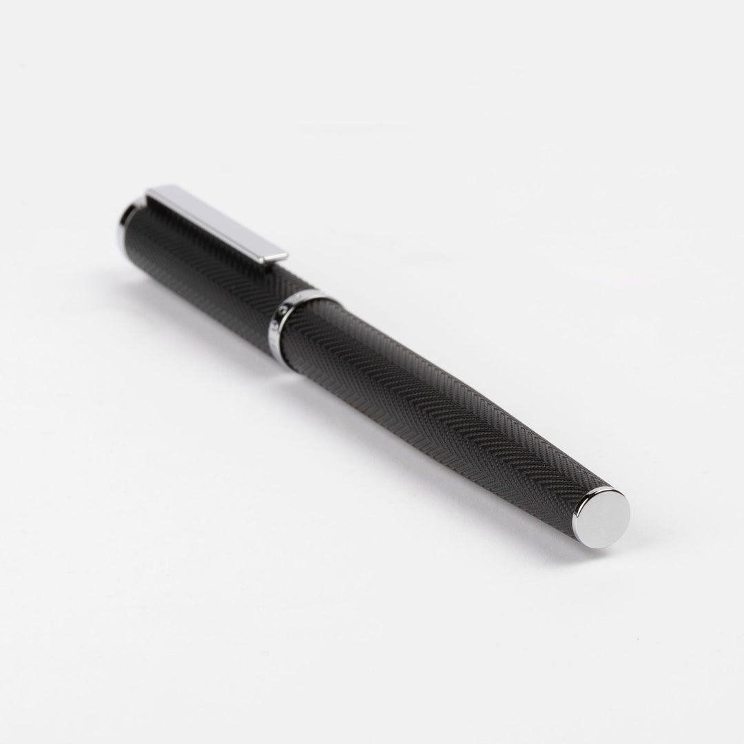 Hugo Boss Formation Herringbone Chrome Ballpoint Pen HSI1065B