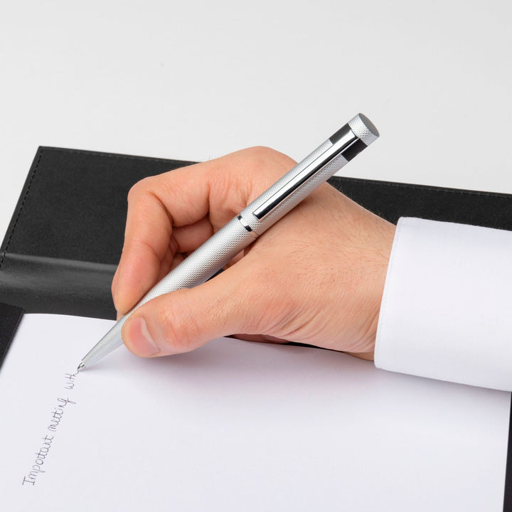 Stylo à bille Hugo Boss Loop Diamant Chrome HSW3674B