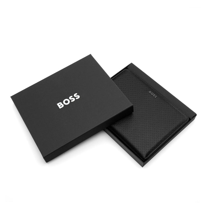 Hugo Boss A4 Monogram Zipped Conference Folder Black HTA411A