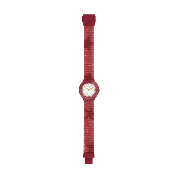 Hip hop clock pink red star lace collection 32mm hwu1225