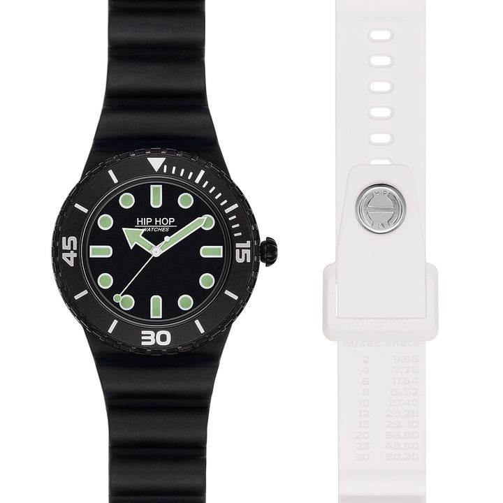 Reloj Hip Hop Master Negro/Blanco 41mm HWU1233